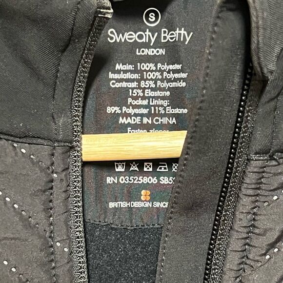 NEW Sweaty Betty Fast Track Layered Longline Black Jacket Sz S - Picture 10 of 13